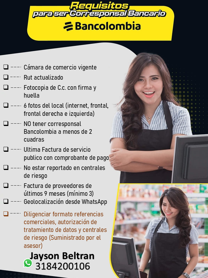 Requisitos Bancolombia